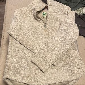 Beige fuzzy jacket